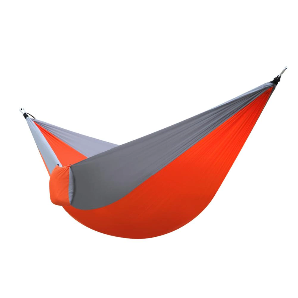 Cheap Goat Tents Outdoor Camping Hammock Contrast Color Nylon Parachute Fabric Double layer Sleep Hammock 260x140cm   